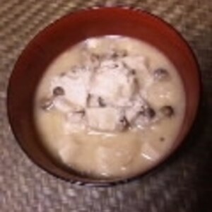 ヘルシーみそ汁【免疫力レシピ】舞茸と高野豆腐